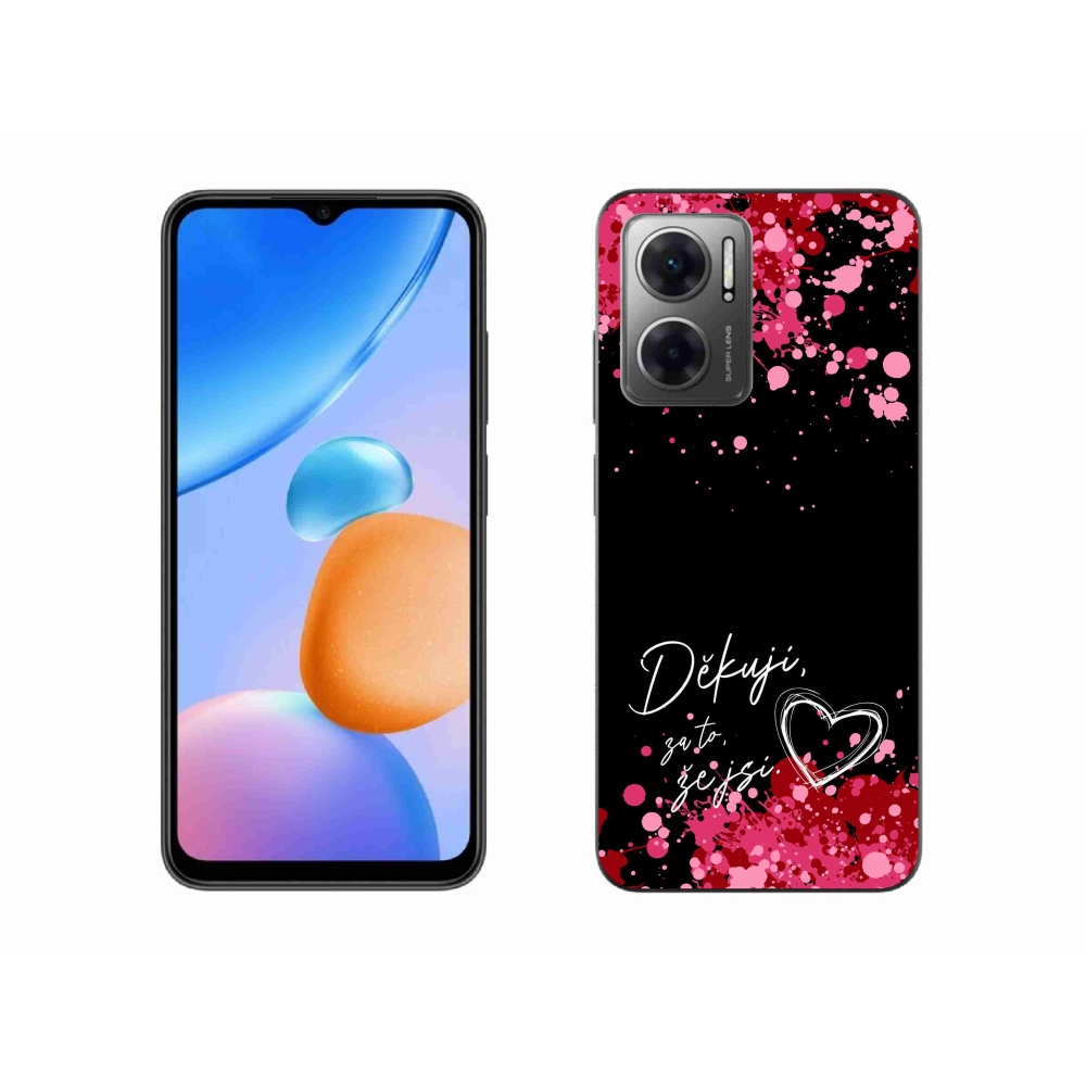 Gelový kryt mmCase na Xiaomi Redmi 10 5G - zamilovaný text 2 černé pozadí