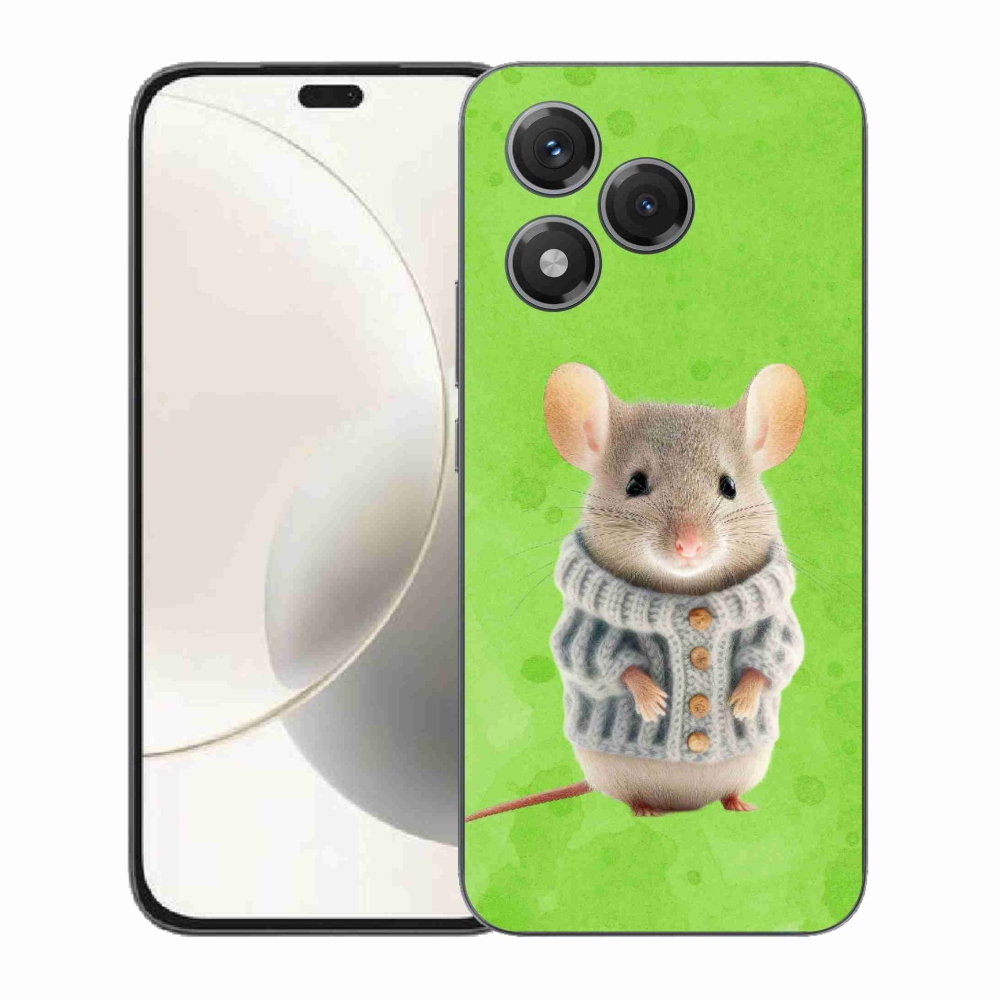 Gelový kryt mmCase na Honor 400 Lite - myška ve svetru