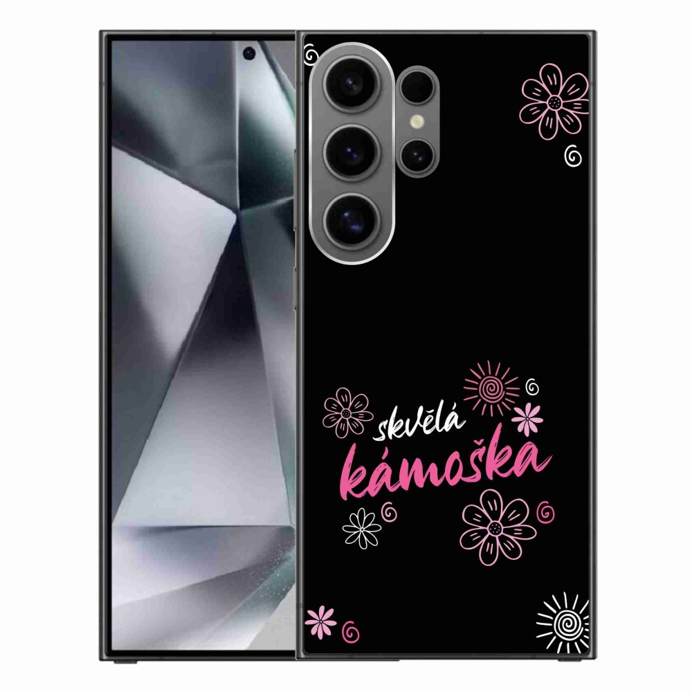 Gelový kryt mmCase na Samsung Galaxy S24 Ultra - skvělá kámoška černé pozadí