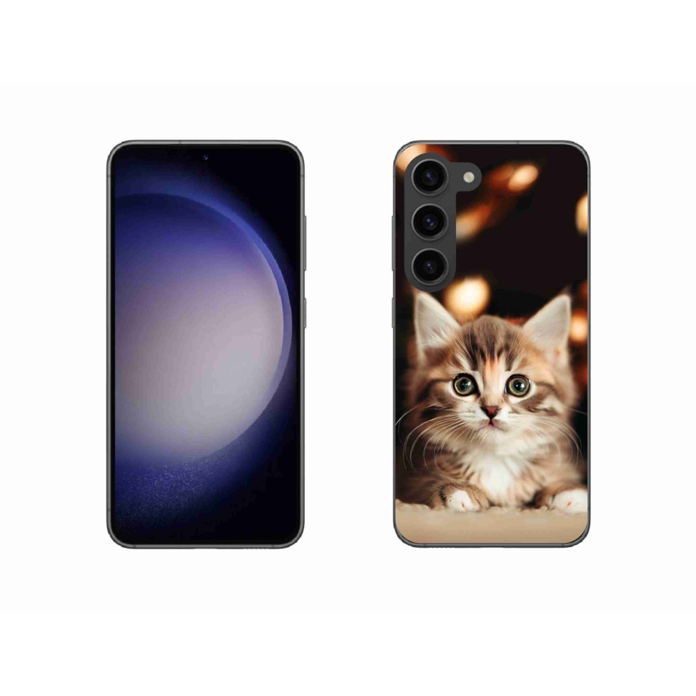 Gelový kryt mmCase na Samsung Galaxy S23 5G - roztomilé kotě 2