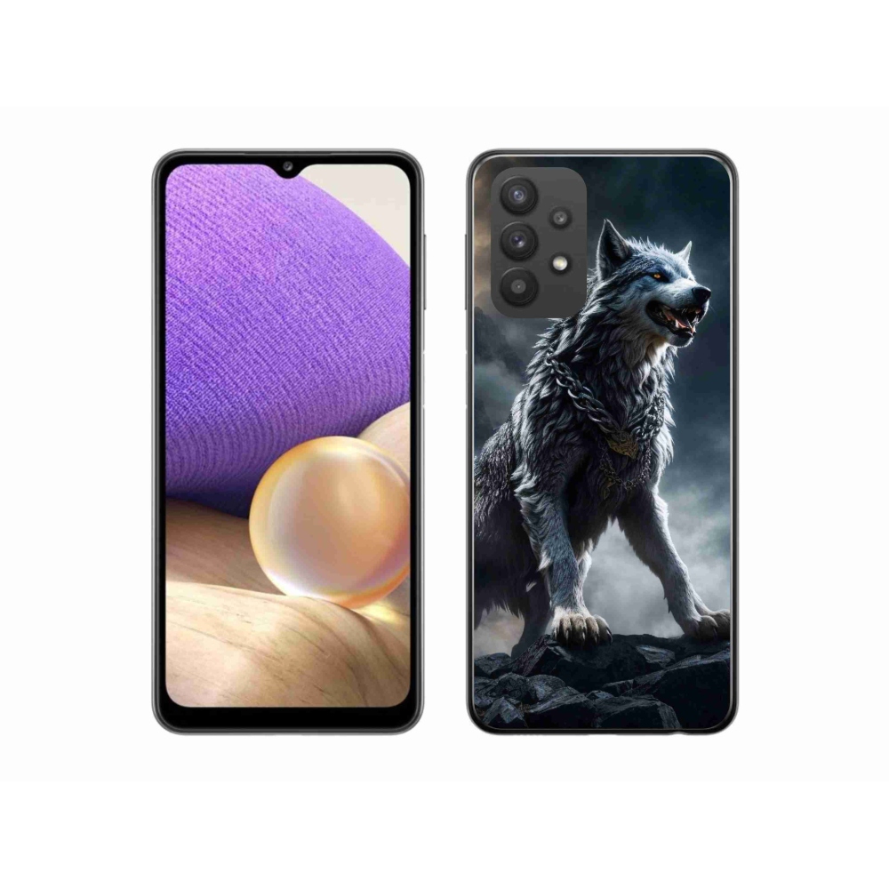 Gelový kryt mmCase na Samsung Galaxy A32 5G - vlk 1