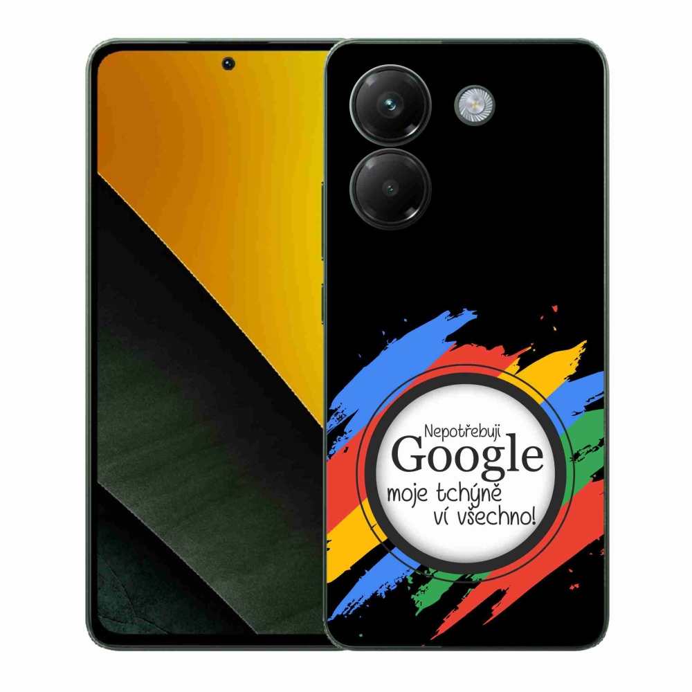 Gelový kryt mmCase na Xiaomi Poco M7 Pro 5G - tchýně ví všechno černé pozadí