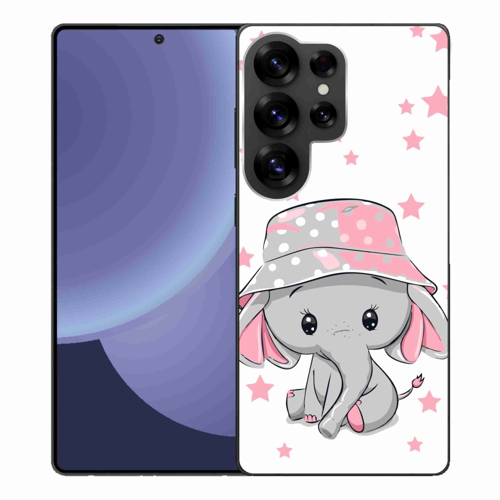 Gelový kryt mmCase na Samsung Galaxy S25 Ultra - růžový slon