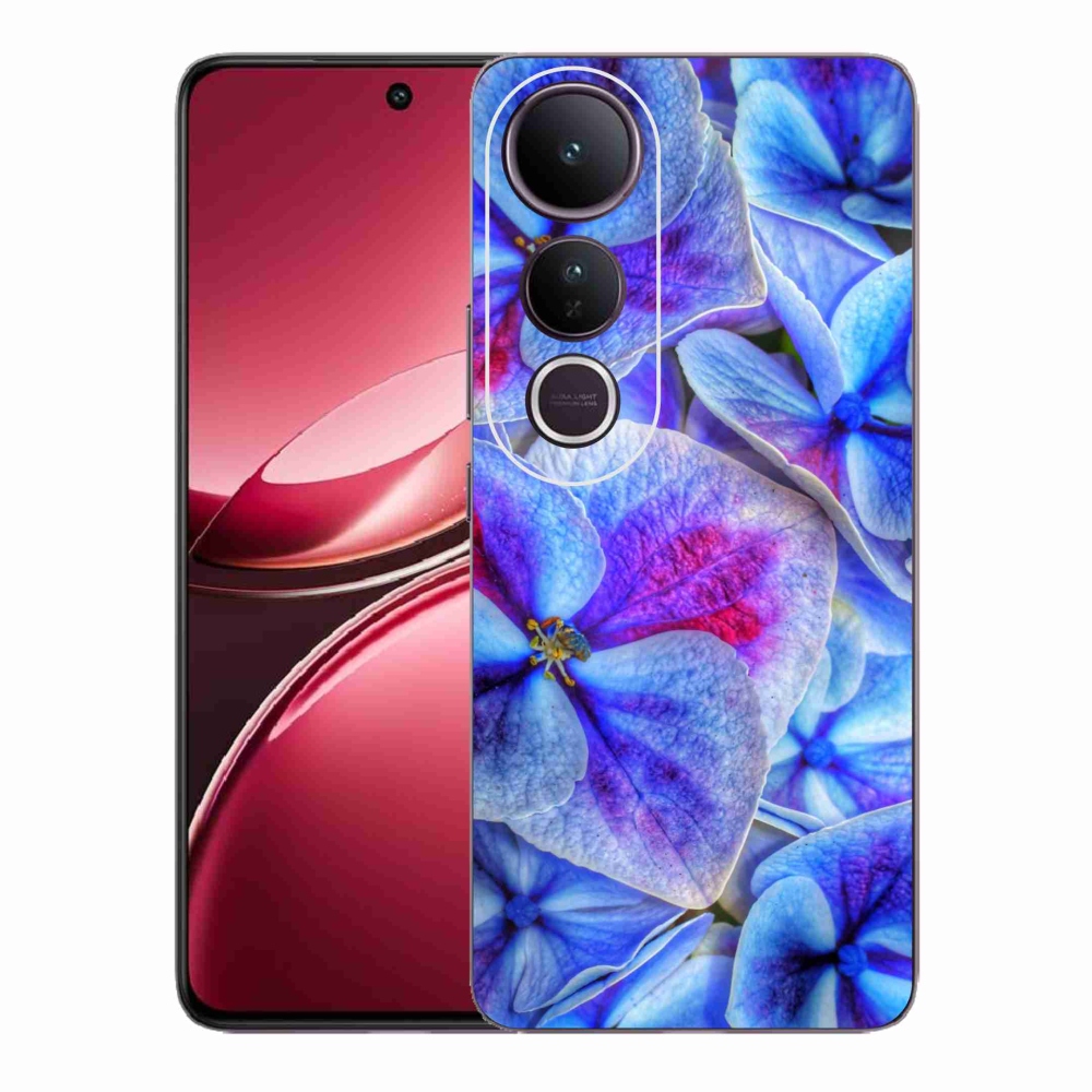 Gelový kryt mmCase na Vivo V50 Lite 4G/5G - modré květy 1