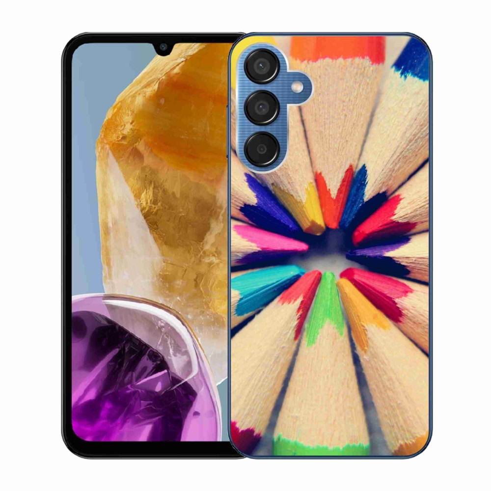 Gelový kryt mmCase na Samsung Galaxy M15 5G - pastelky 