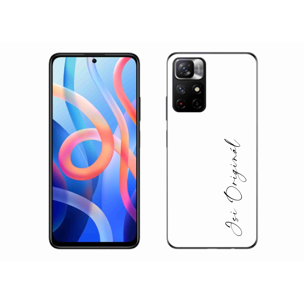Gelový kryt mmCase na Xiaomi Redmi Note 11S 5G - jsi originál bílé pozadí