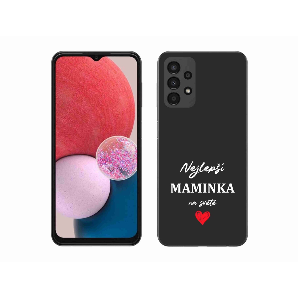 Gelový kryt mmCase na Samsung Galaxy A13 4G - nejlepší maminka 1 černé pozadí