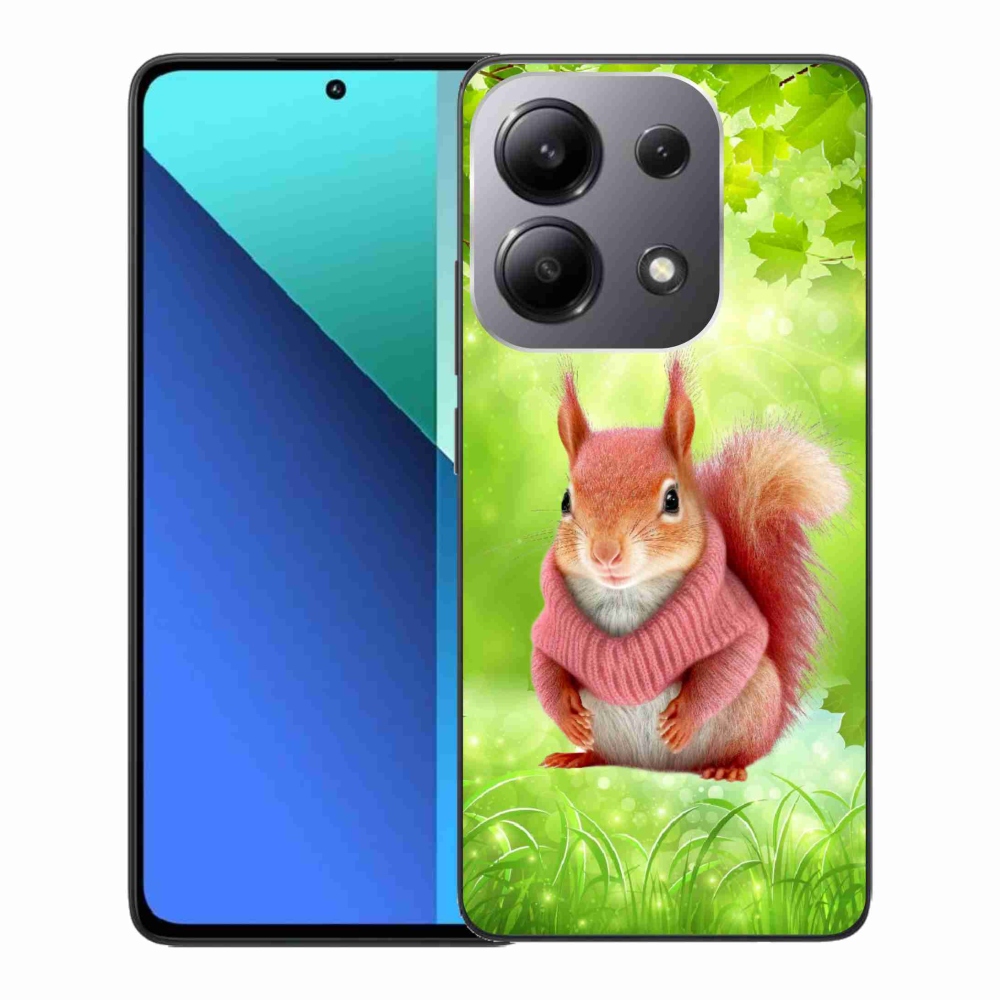 Gelový kryt mmCase na Xiaomi Redmi Note 13 - veverka ve svetru