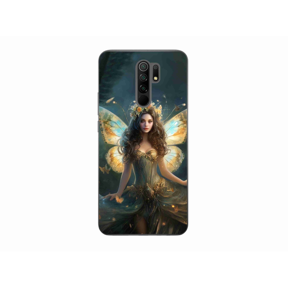 Gelový kryt mmCase na Xiaomi Redmi 9 - motýlí žena