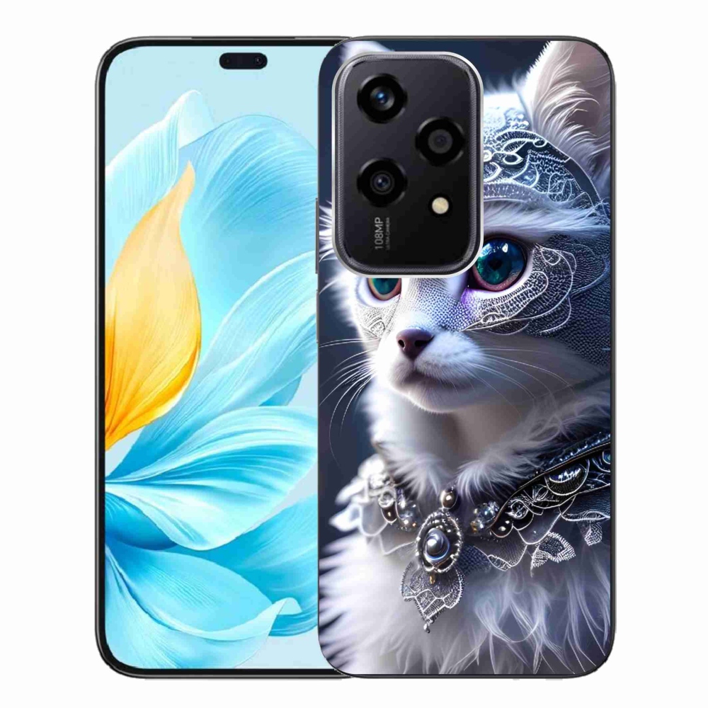 Gelový kryt mmCase na Honor 200 Lite 5G - bílá kočka