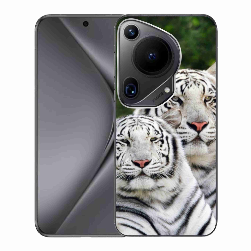 Gelový obal mmCase na Huawei Pura 70 Ultra - bílí tygři