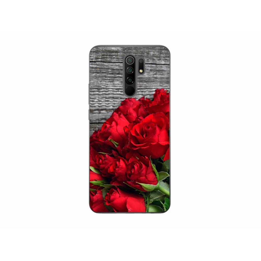 Gelový kryt mmCase na Xiaomi Redmi 9 - červené růže