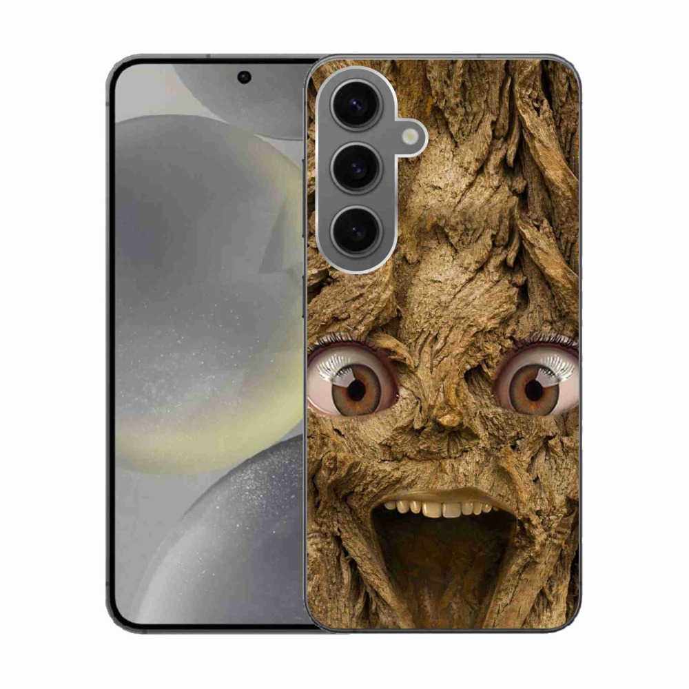 Gelový kryt mmCase na Samsung Galaxy S24 - veselý strom s očima