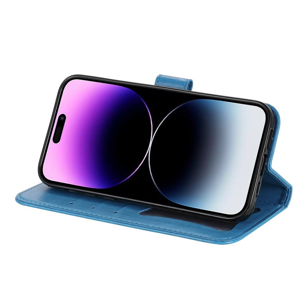Mandala knížkové pouzdro na iPhone 15 Pro - modré