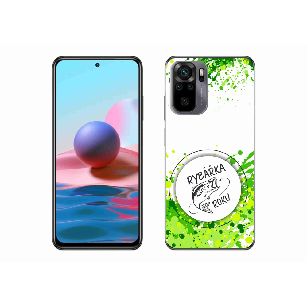 Gelový kryt mmCase na Xiaomi Redmi Note 10S - rybářka roku bílé pozadí