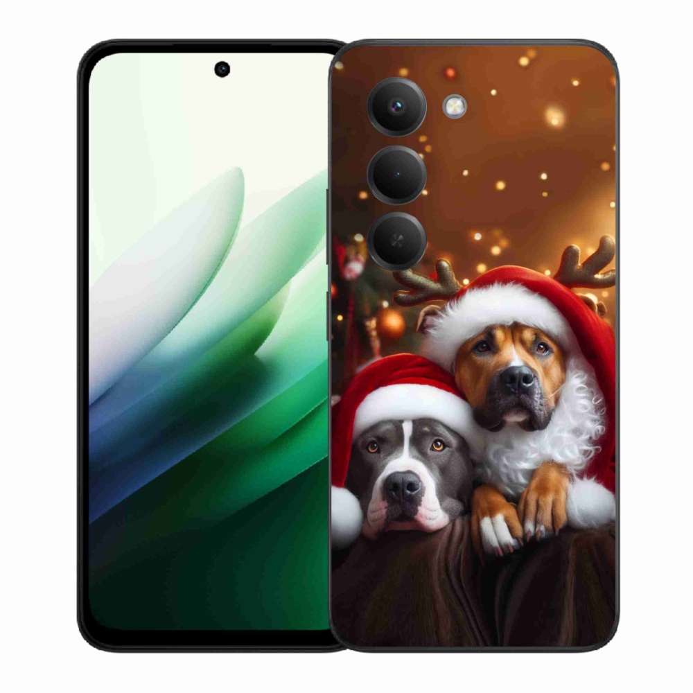 Gelový kryt mmCase na Xiaomi Redmi 15 5G (169mm) - vánoční psi