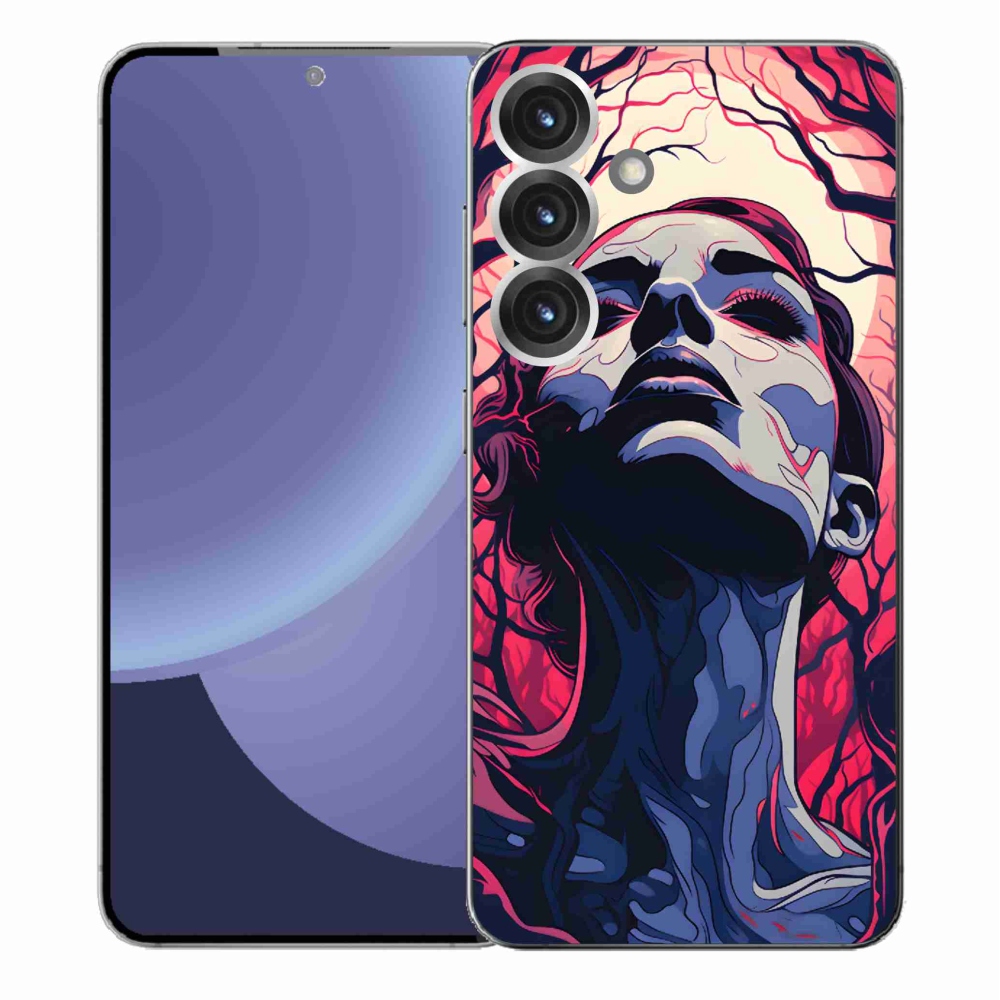 Gelový kryt mmCase na Samsung Galaxy S25+ - abstraktní obličej