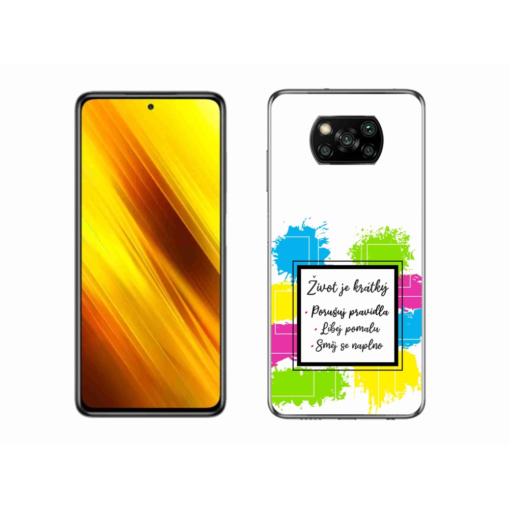 Gelový kryt mmCase na Xiaomi Poco X3 Pro - citát 5 bílé pozadí