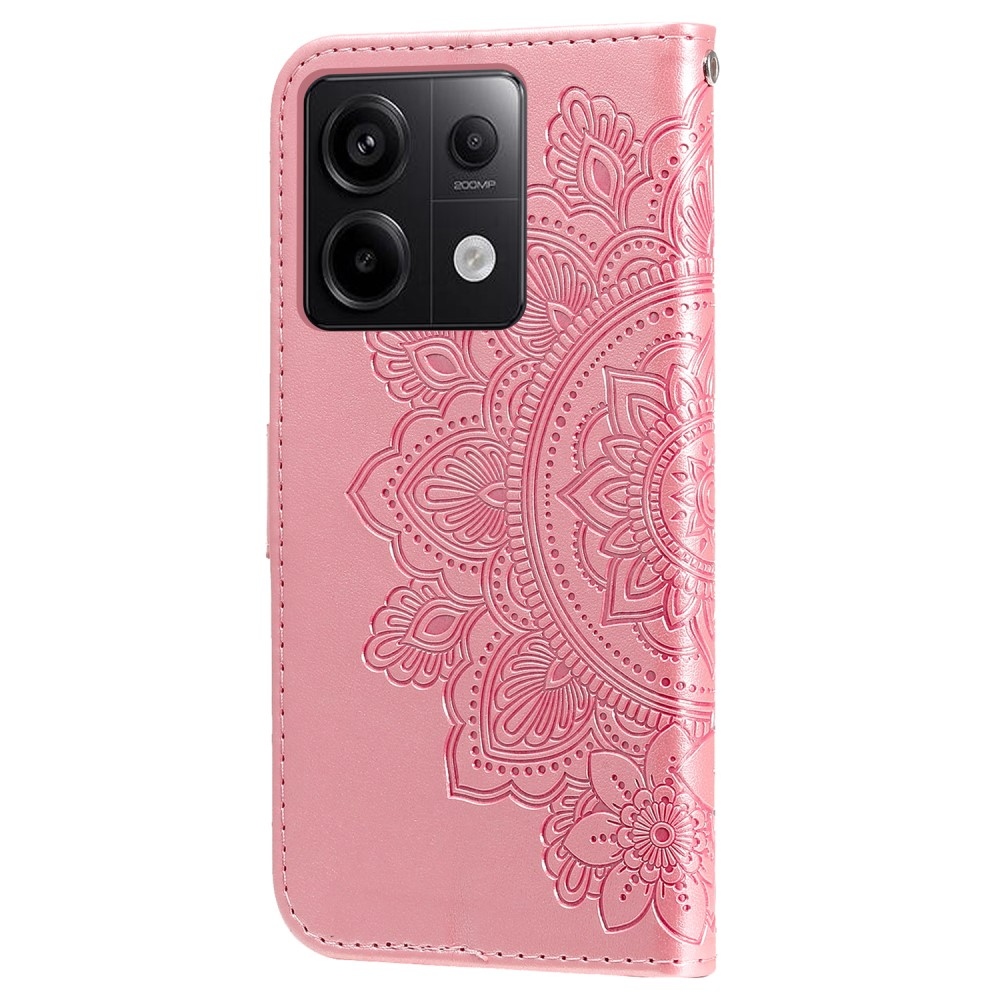 Mandala knížkové pouzdro na Xiaomi Redmi Note 13 Pro 5G/Poco X6 5G - růžové