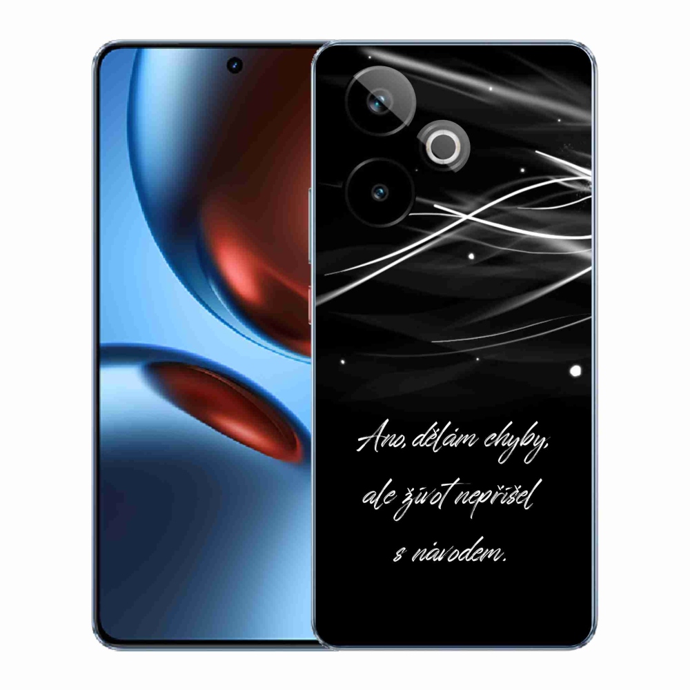 Gelový kryt mmCase na Realme GT 7 5G/GT 7T 5G - citát černé pozadí