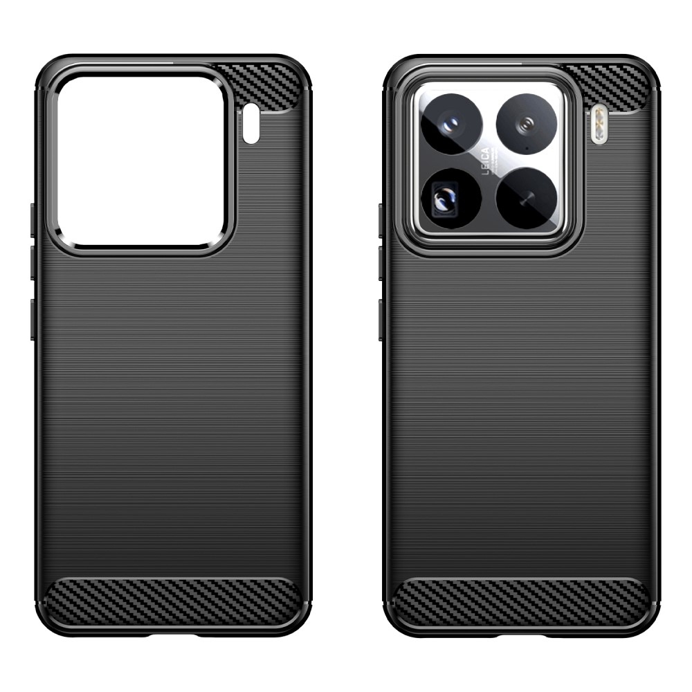 Carbon odolný gelový obal na Xiaomi 15 Pro - černý