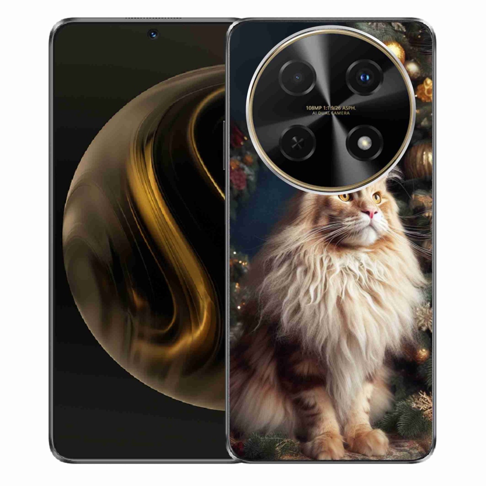Gelový kryt mmCase na Huawei Nova 12i - kočka u stromku