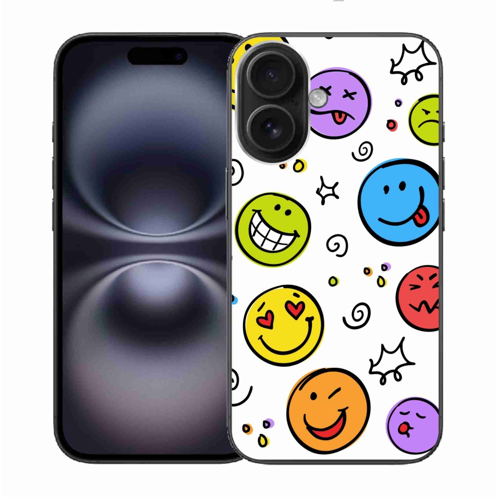 Gelový kryt mmCase na iPhone 16 - smajlíci