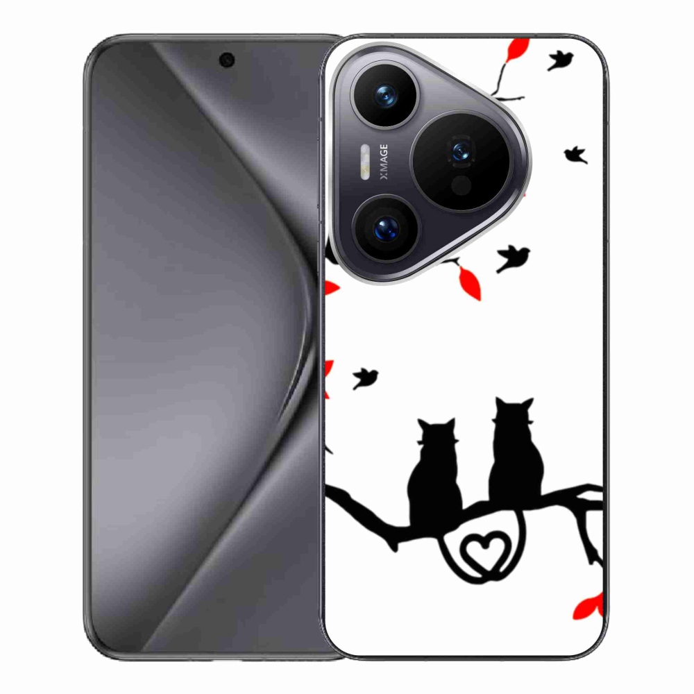 Gelový kryt mmCase na Huawei Pura 70 Pro - kočičí láska