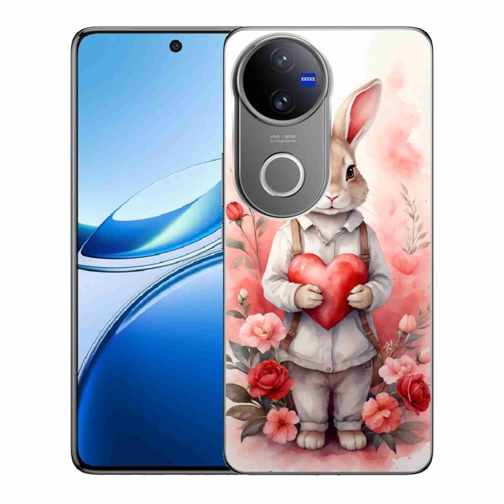 Gelový kryt mmCase na Vivo V50 5G - zajíc se srdíčkem