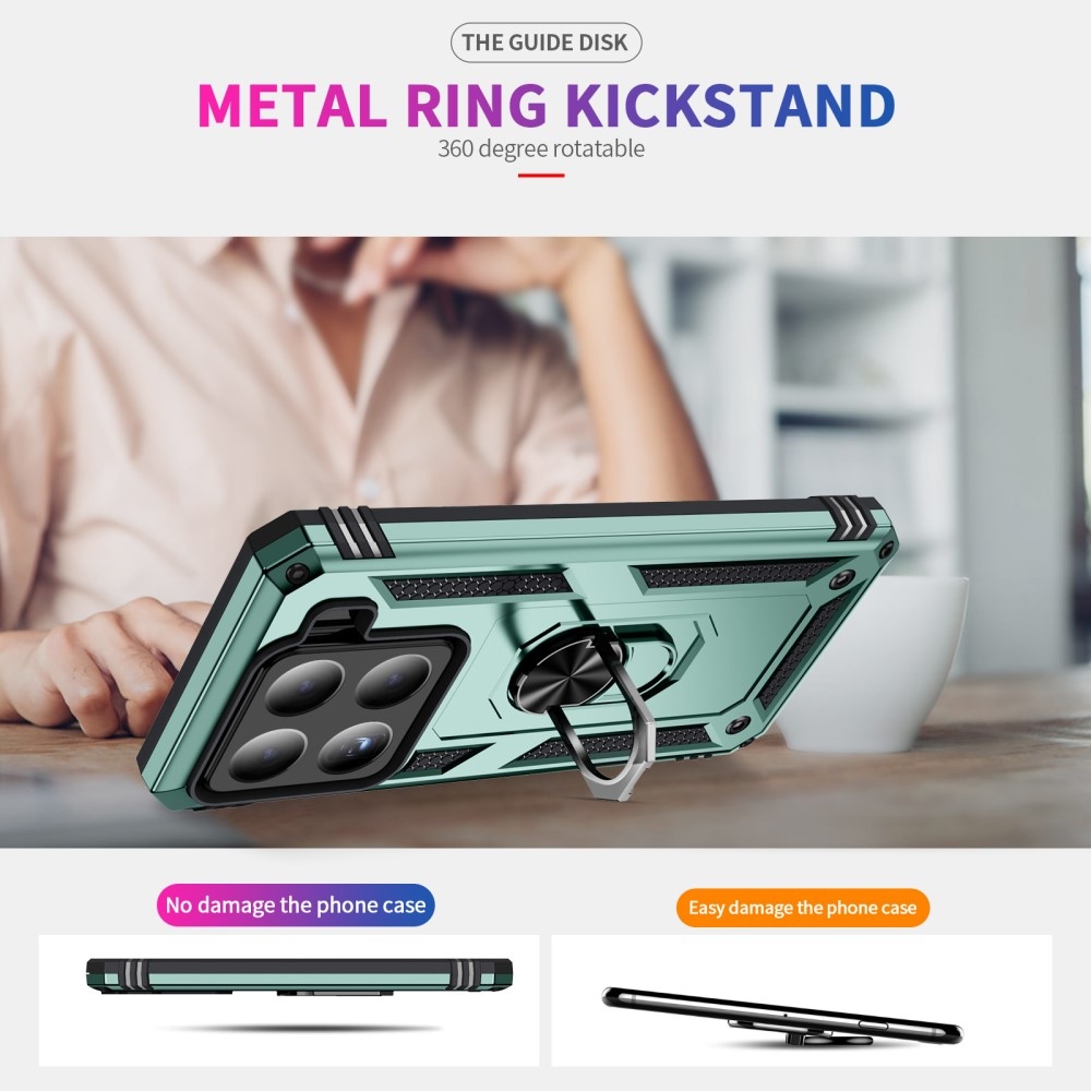 Rings odolný kryt na Xiaomi 15 - zelený
