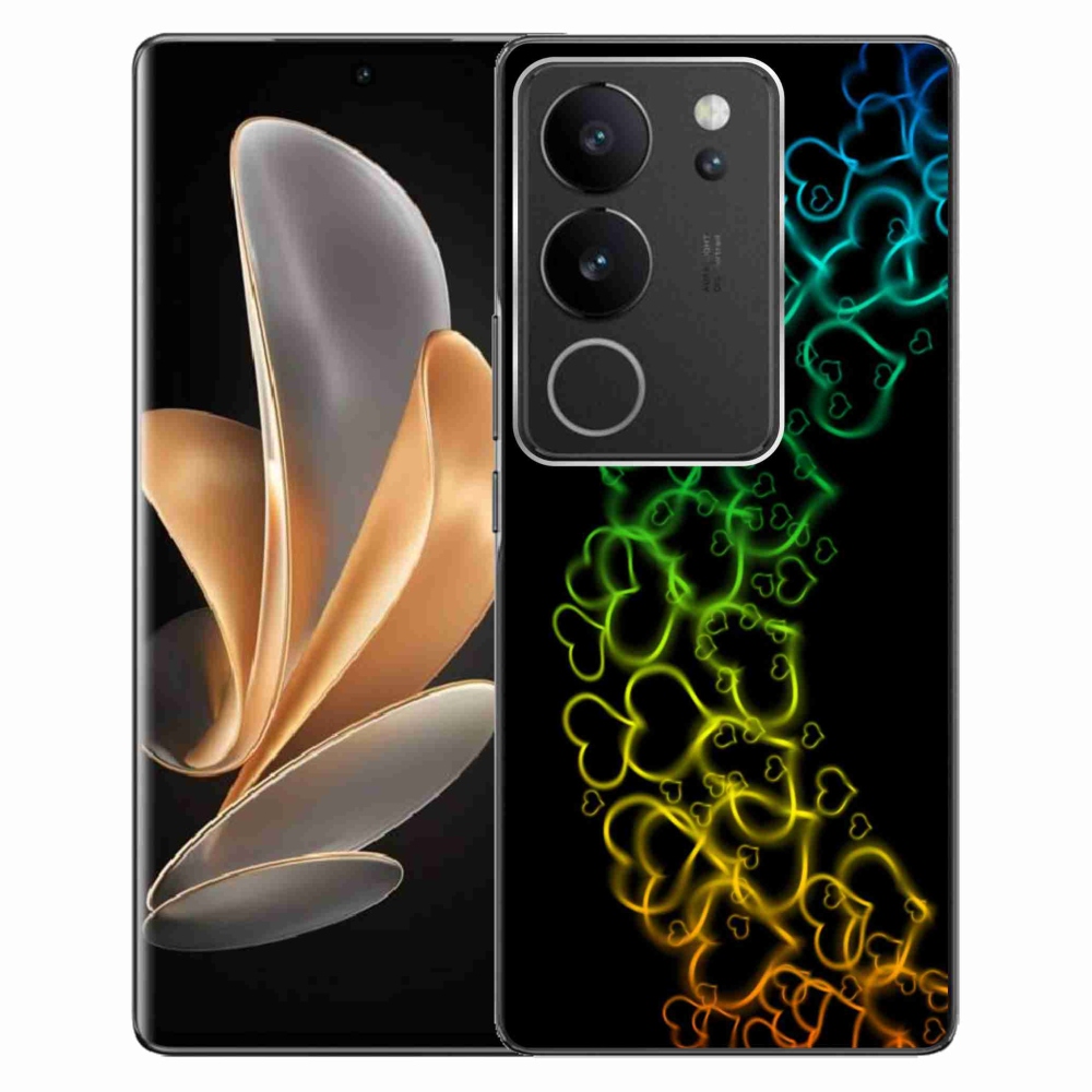 Gelový kryt mmCase na Vivo V29 5G - barevná srdíčka