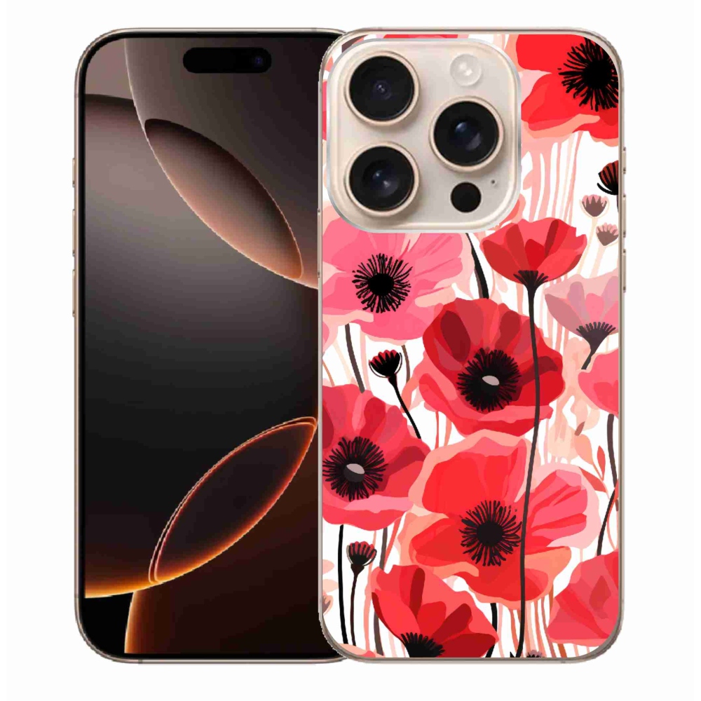 Gelový kryt mmCase na iPhone 16 Pro Max - vlčí mák 1