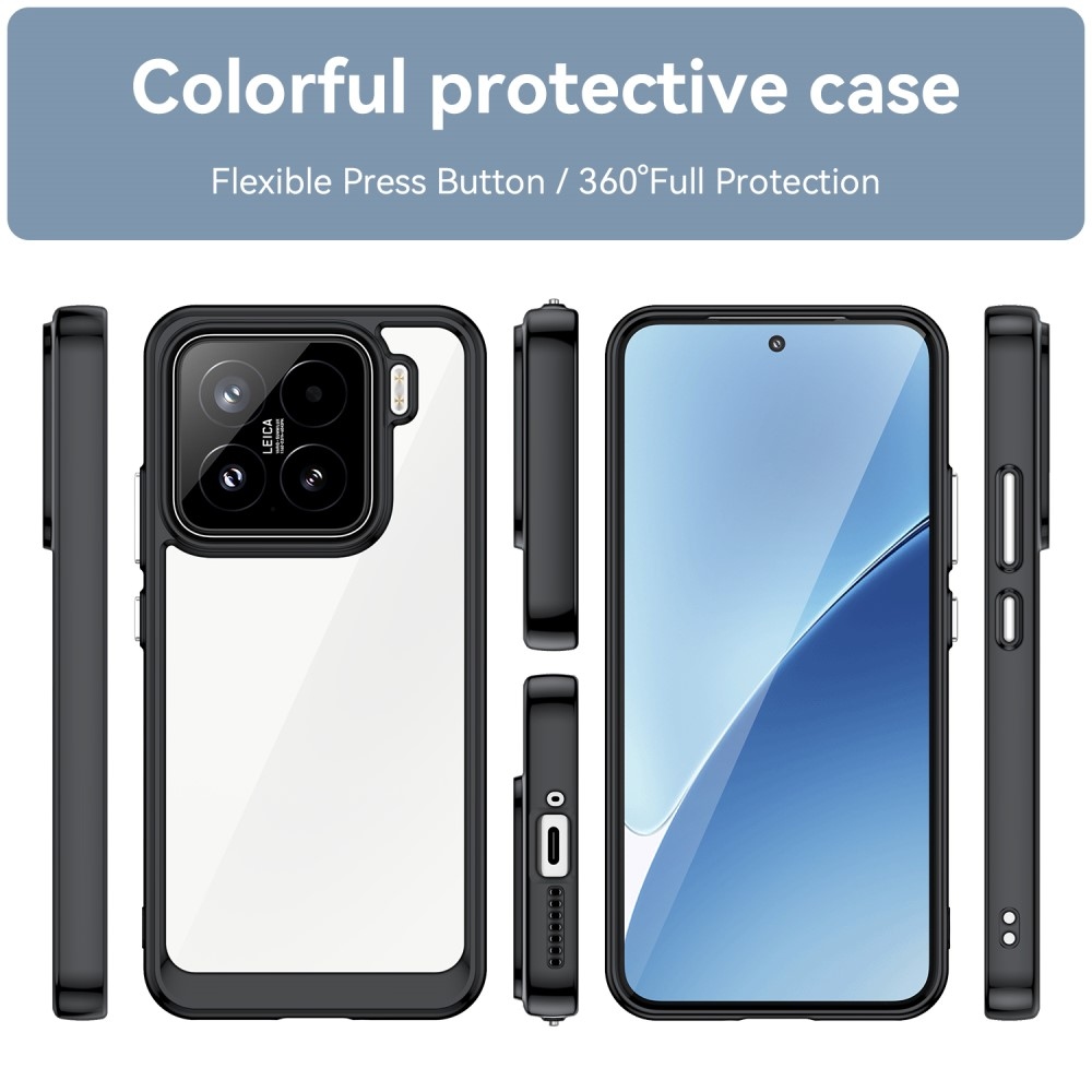 Gelový obal s pevnými zády na Xiaomi 15 - černý