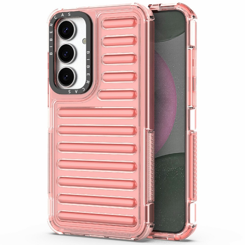 Stripe odolný kryt na Samsung Galaxy S25+ - tmavěrůžový