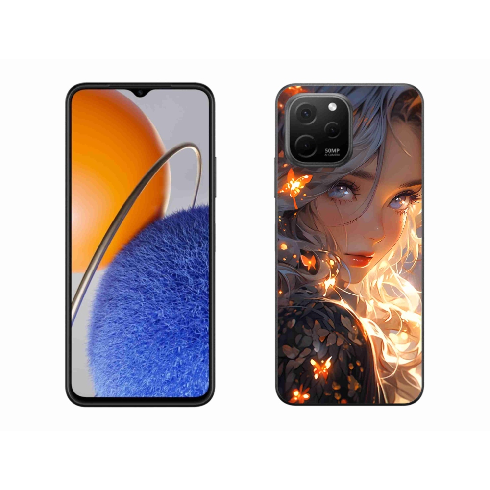 Gelový kryt mmCase na Huawei Nova Y61 - dívka a motýli