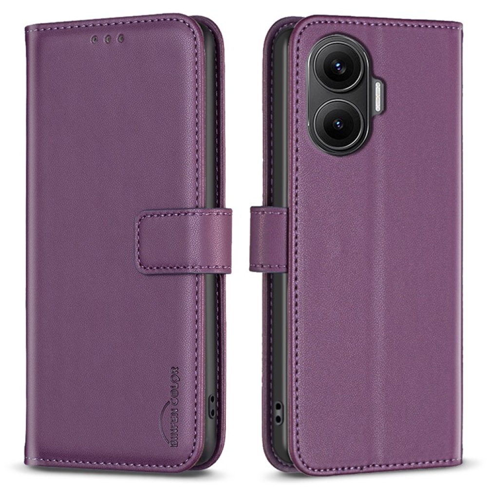 BNF knížkové pouzdro na Xiaomi Poco F7 5G - tmavěfialové