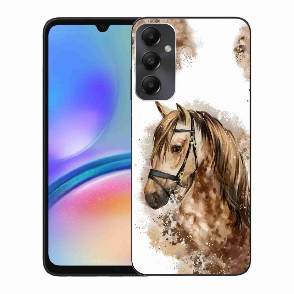 Gelový kryt mmCase na Samsung Galaxy A05s - hnědý kreslený kůň