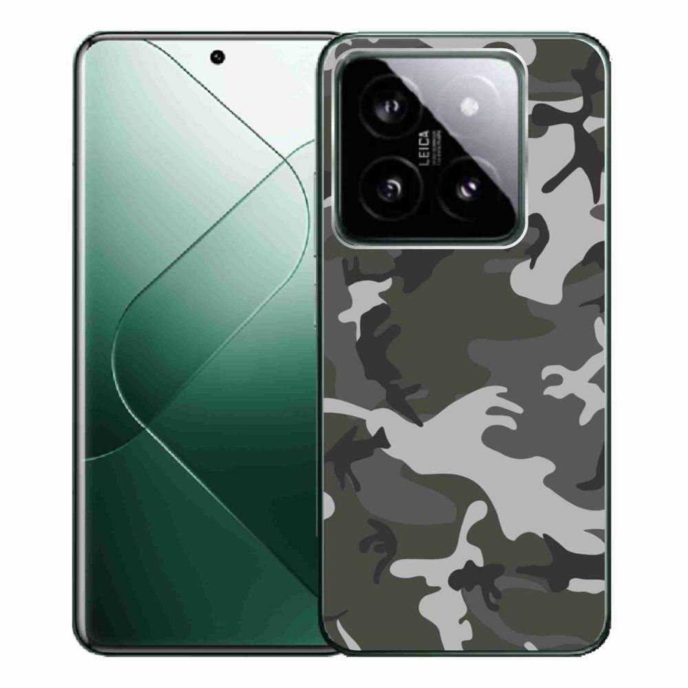 Gelový kryt mmCase na Xiaomi 14 Pro - maskáčový vzor