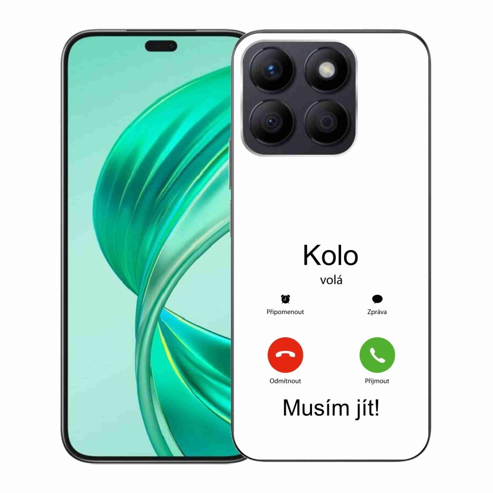 Gelový kryt mmCase na Honor X8b - kolo volá bílé pozadí