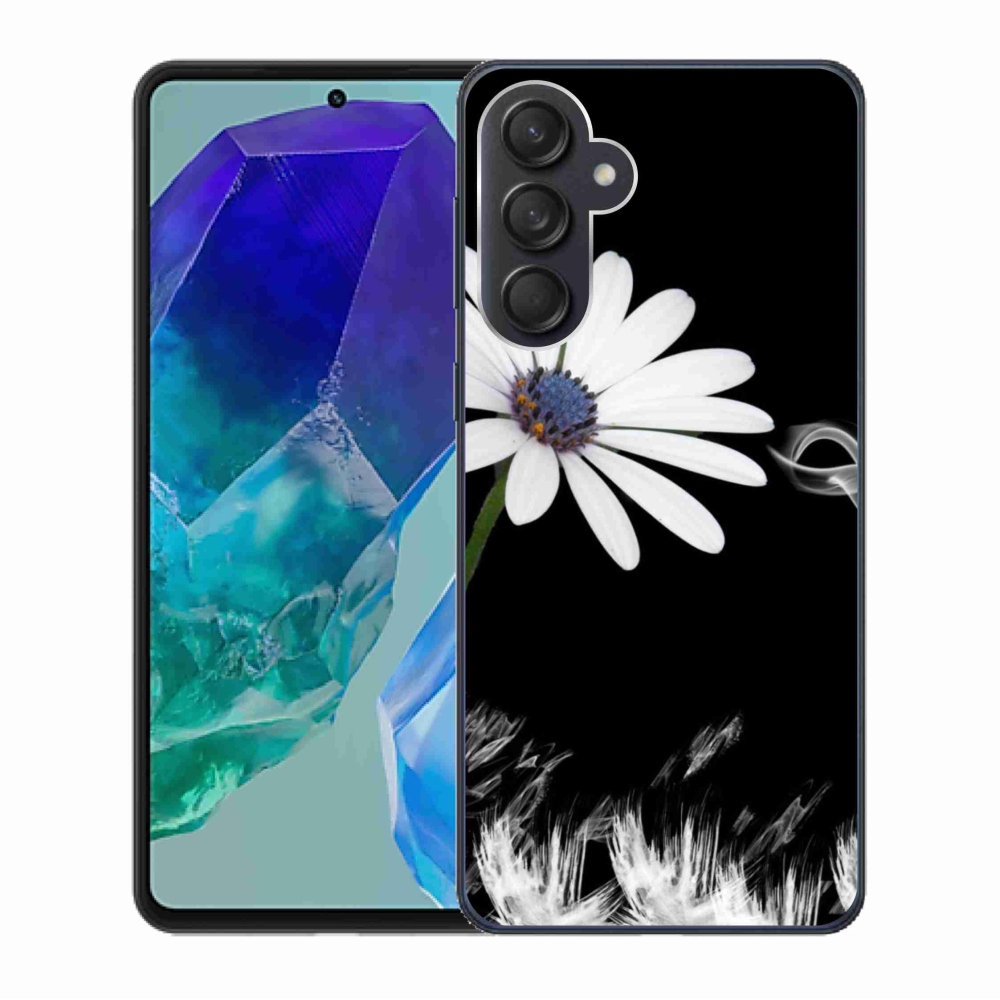 Gelový kryt mmCase na Samsung Galaxy M55 5G - bílá květina