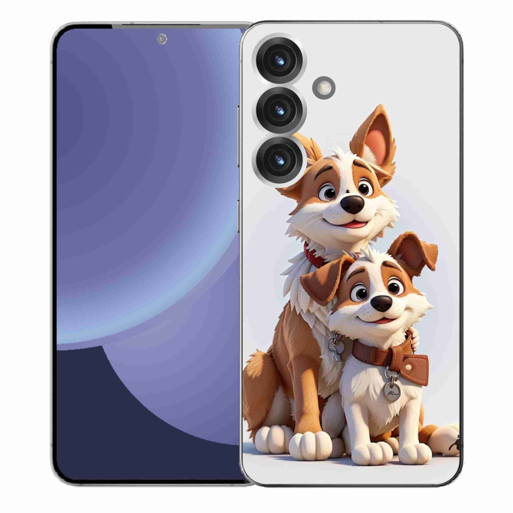 Gelový kryt mmCase na Samsung Galaxy S25+ - kreslení psi