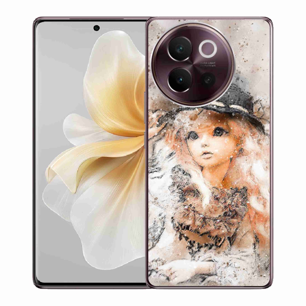 Gelový kryt mmCase na Vivo V40 Lite 5G - holčička s kloboukem