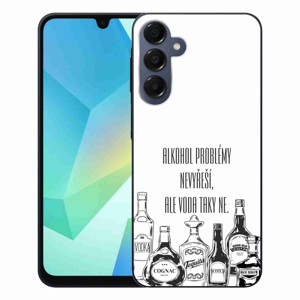 Gelový kryt mmCase na Samsung Galaxy A16 4G/5G - vtipný text bílé pozadí