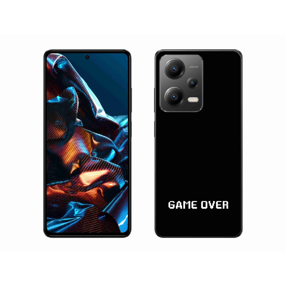 Gelový kryt mmCase na Xiaomi Redmi Note 12 Pro 5G - game over černé pozadí