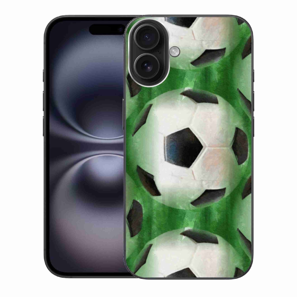 Gelový kryt mmCase na iPhone 16 Plus - fotbalový míč