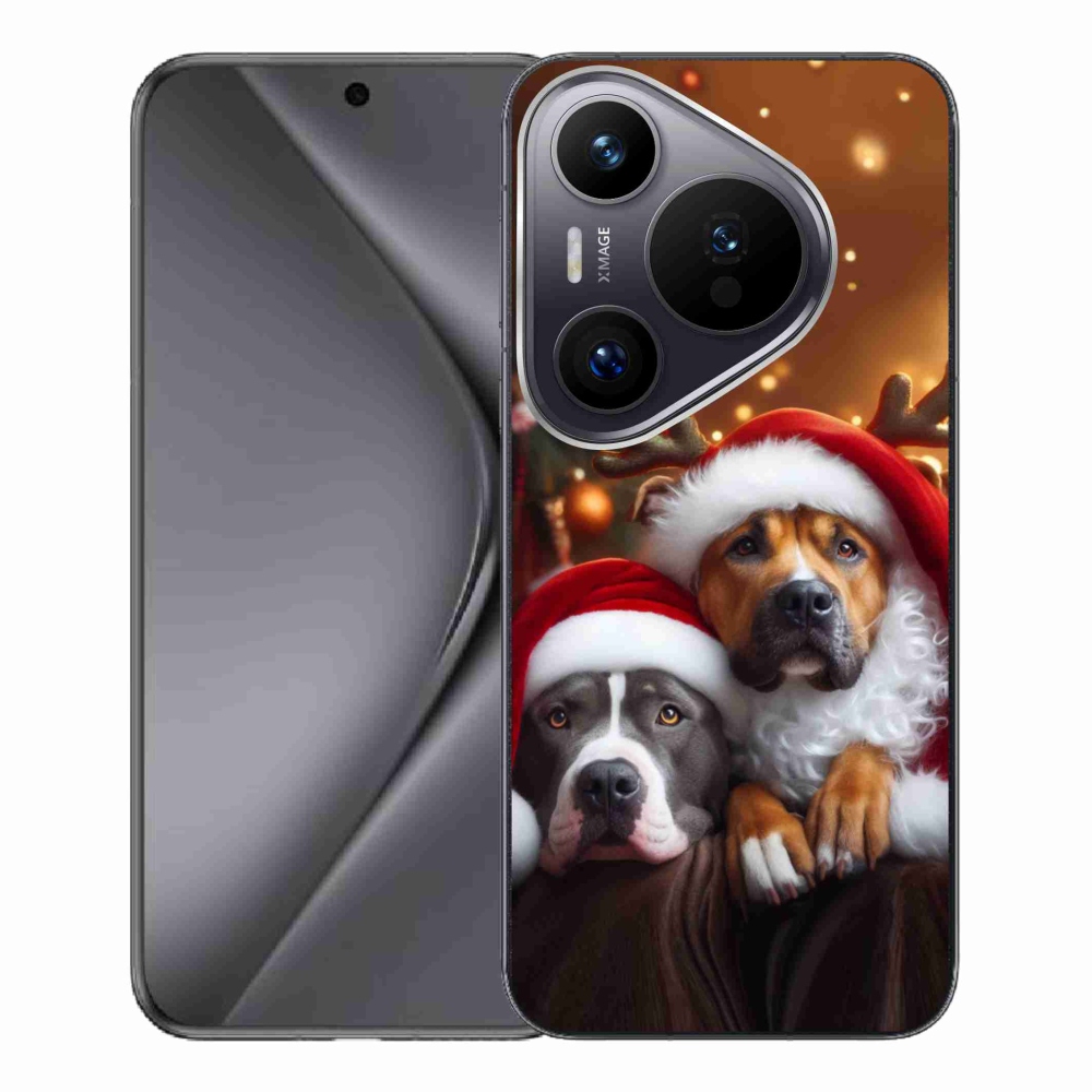 Gelový kryt mmCase na Huawei Pura 70 Pro - vánoční psi