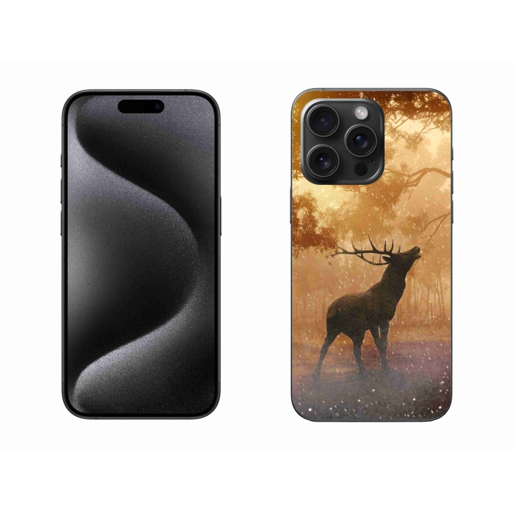 Gelový kryt mmCase na iPhone 15 Pro Max - jelen v říji
