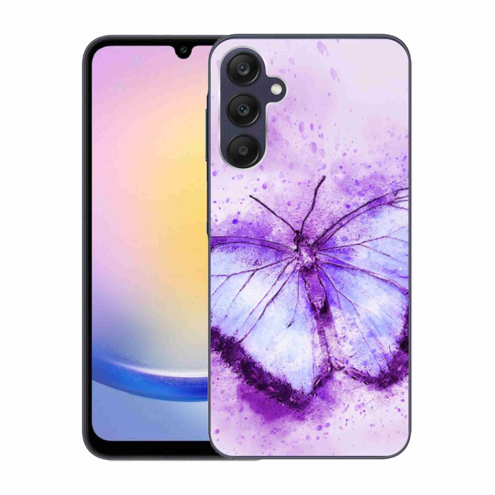Gelový kryt mmCase na Samsung Galaxy A25 5G - fialový motýl