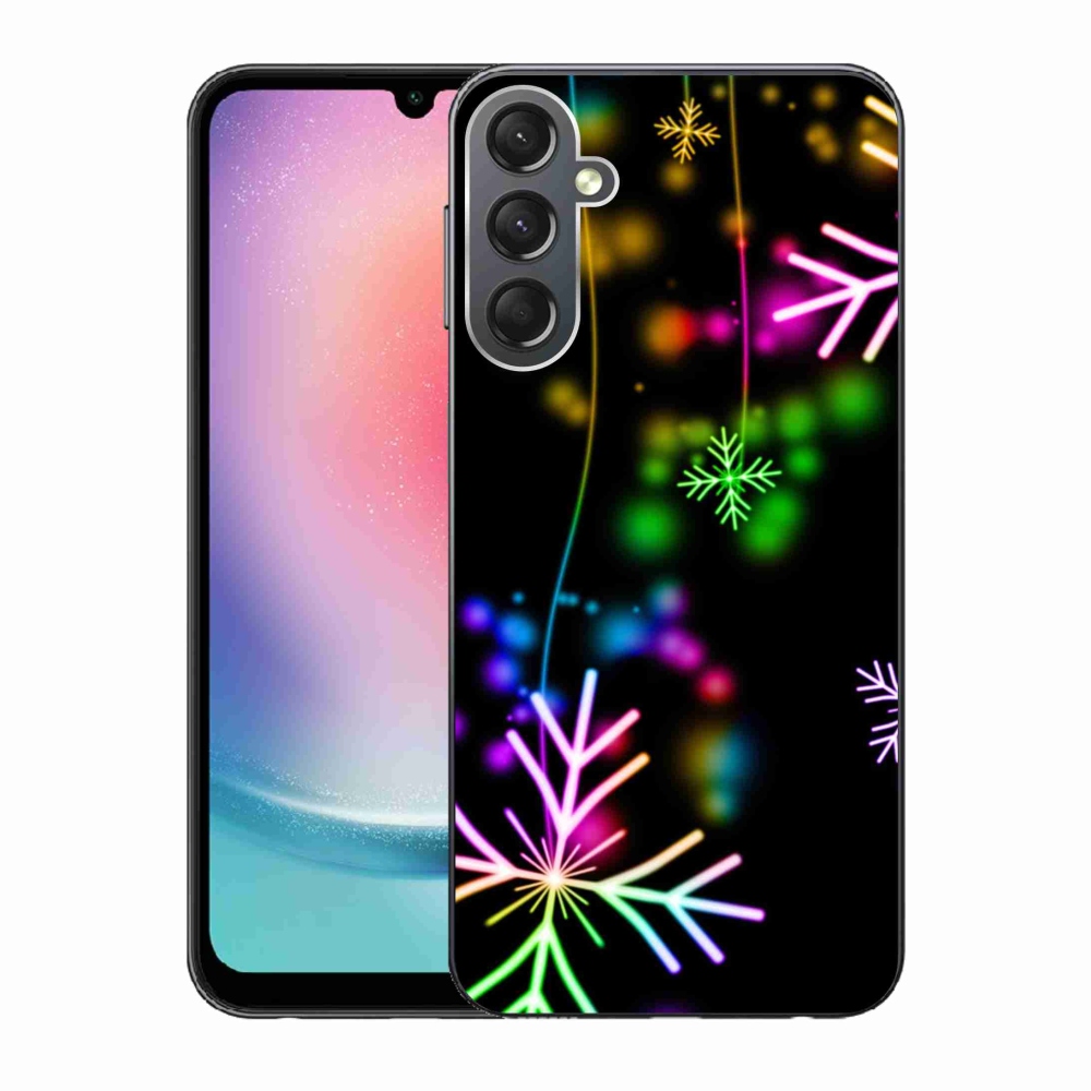 Gelový kryt mmCase na Samsung Galaxy A24 - barevné vločky