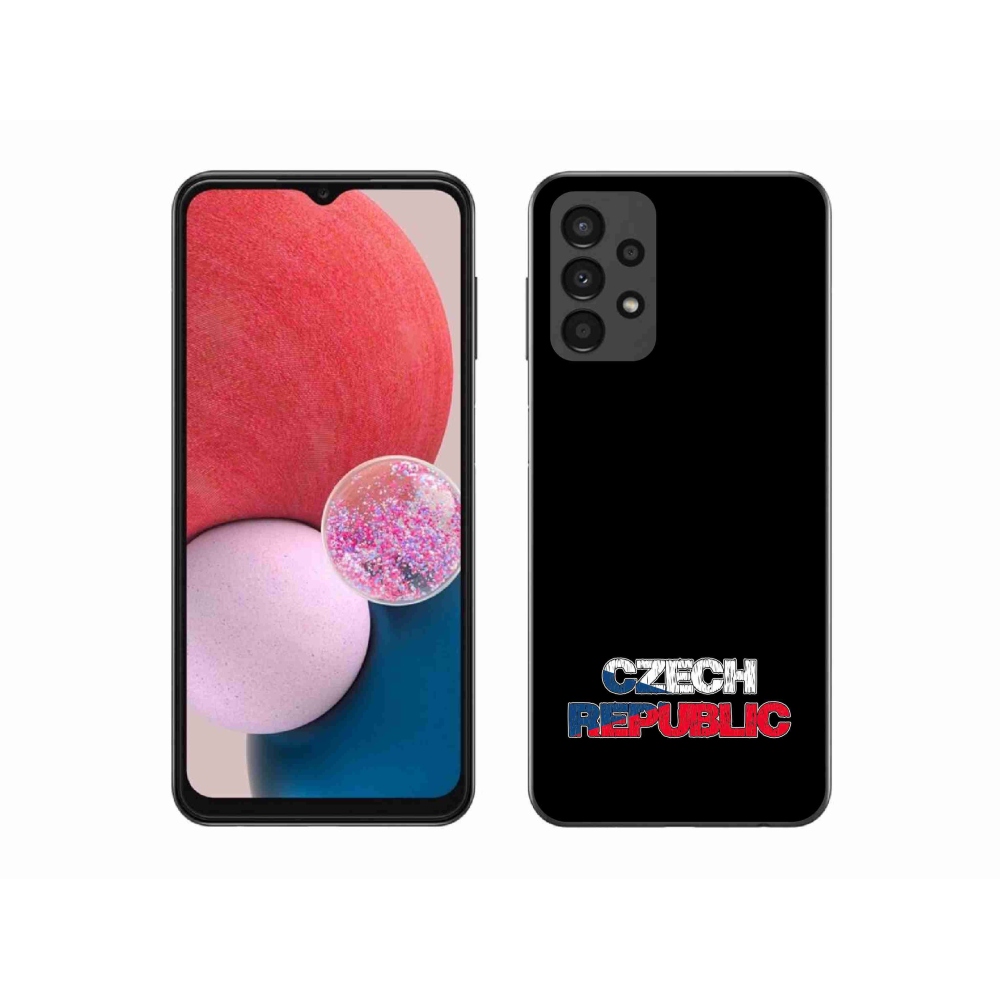 Gelový kryt mmCase na Samsung Galaxy A13 4G - Czech Republic černé pozadí